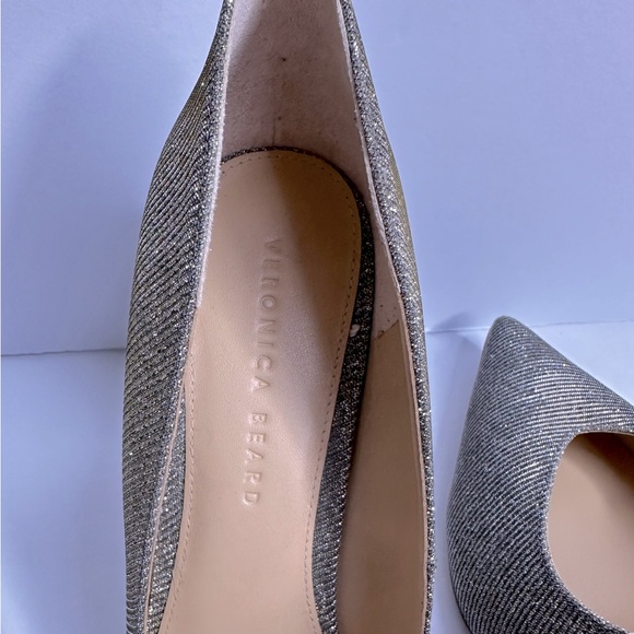 NWOB Veronica Beard Nathalia Pointed Toe Pump size 10, Metallic Silvergold - Picture 9 of 14